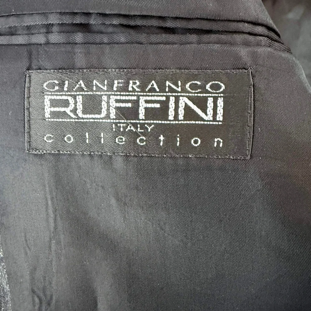 Vintage Gianfranco Ruffini Mens 42R Grey Glen Plaid Blazer‎ Sport Coat